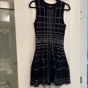 Topshop Black and White Patterned Dress